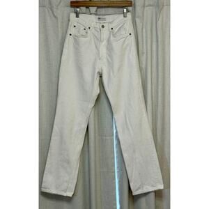 Zara High-Waisted Straight Leg Jeans in White